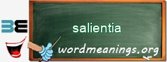 WordMeaning blackboard for salientia